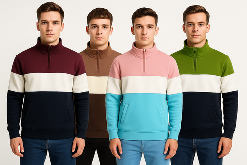 Mens quarter zip jumper fleece - zip,