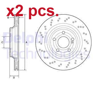 Pcs rear brake disc - rear,