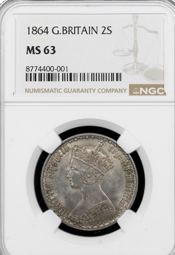 Victoria 1864 gothic florin - 1864,