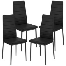 Black/White Dining Table and 4