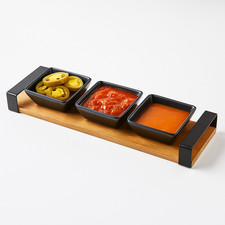 4 Pcs Serving Set Black