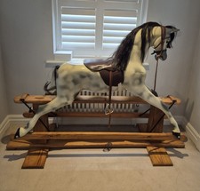 Haddon 1970s Vintage Rocking Horse on Wooden Stand - Serial Number 36165