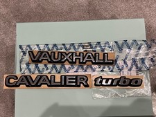 VAUXHALL CAVALIER TURBO new rear badges genuine 