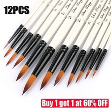 12x Art Paint Brushes