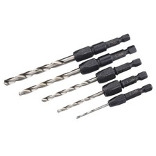 5x Snappy Quick Change Hex Shank HSS Drill Bit Set 2,3.2,4,5,6mm Carpentry Tool