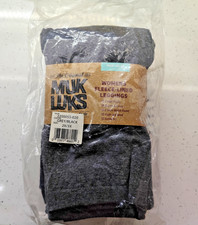 Muk Luks Womens 2 Pairs Fleece Lined Leggings - 2XL/3XL - Grey / Black Heather