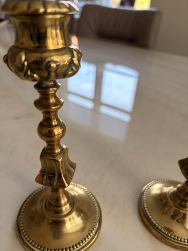 Pair antique brass - of,