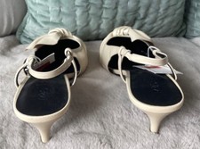 M&S cream genuine leather