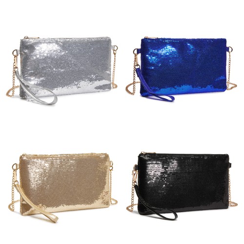 Ladies sequin envelope clutch - ladies,