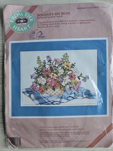 Stamped counted cross stitch - cross,