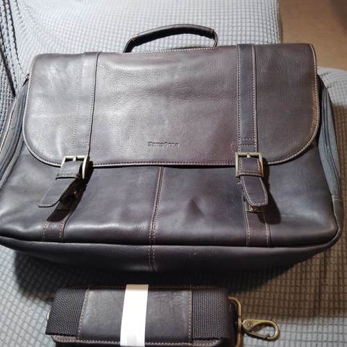 Samsonite brown leather - samsonite,