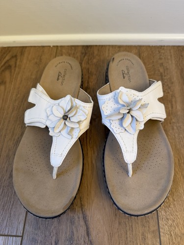 Clark white flower sandals - clark’s,