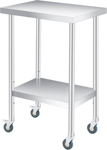 Stainless steel prep table - steel,