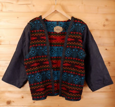 Womens Woolrich South Western Navajo Aztec Cowichan Wool Coat Jacket Liner M