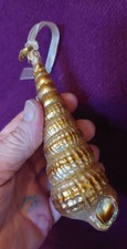 Old World Christmas Tree Ornament  Spiral Sea Shell