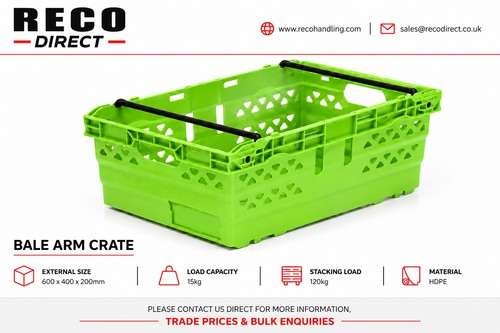 Lime green used bale arm - used,
