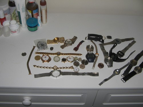 Job lot watch parts - lot,