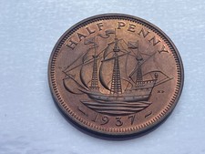 1937 Proof Half Penny - George VI Bronze • 5.67 g • ⌀ 26 mm KM# 844, Sp# 4115