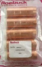 5x 19-25mm COPPER NOZZLE Cylindrical MIG Welding Gas Bernard Style ROEBUCK 4591