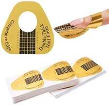 100PCS/500PCS Nail Tips Extension Forms Guide for Acrylic Building UV Gel UK