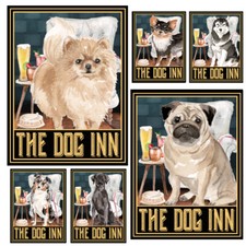 Metal sign plaque the dog - plaque, inn