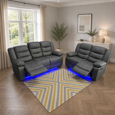 Roma Leather Recliner Sofa Set