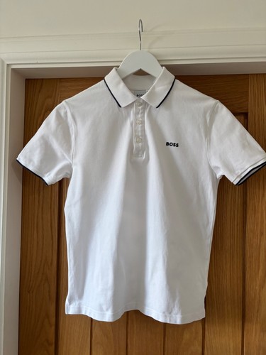 Boys hugo boss white polo - boys,