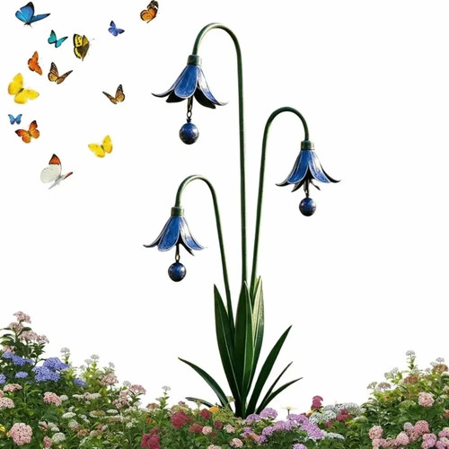 Triple bluebells garden stake - triple,
