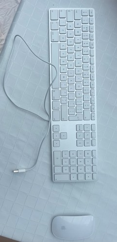 White apple wireless keyboard - apple,