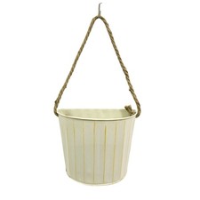 Classical Iron Wall Mounted Flower Holder Hanging Bucket For Plant Display Use