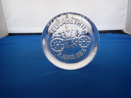 Vintage glass 1953 coronation - vintage,