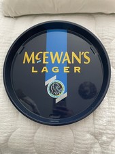 VINTAGE McEWANS UNUSED BAR TRAY PUB ADVERTISING SCOTTISH BEER RETRO 12" MANCAVE