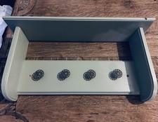  Green Coat Rack Shelf With 4 Brass Handles painted with Frenchic wise old sage