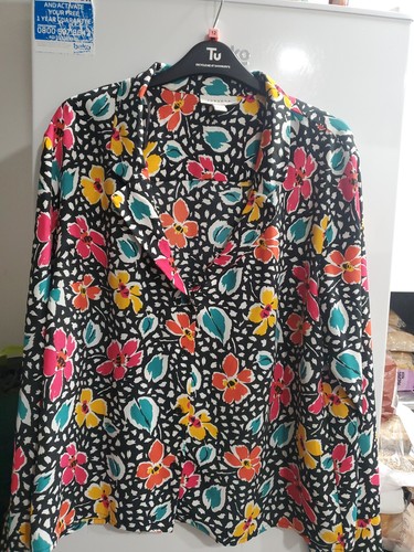 Top shop size black multi - top,
