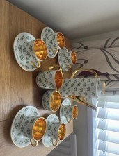 Arklow Patricia Coffee Set Shamrocks Gold Lining Ireland