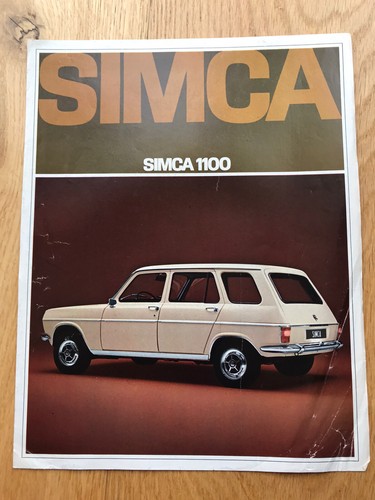 Simca 1100 sales leaflet 1968 - sales,