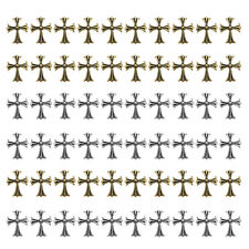 60PCS Cross Nail Art Charms Metal 3D Punk Nail Ornaments Nail Decor Jewelry