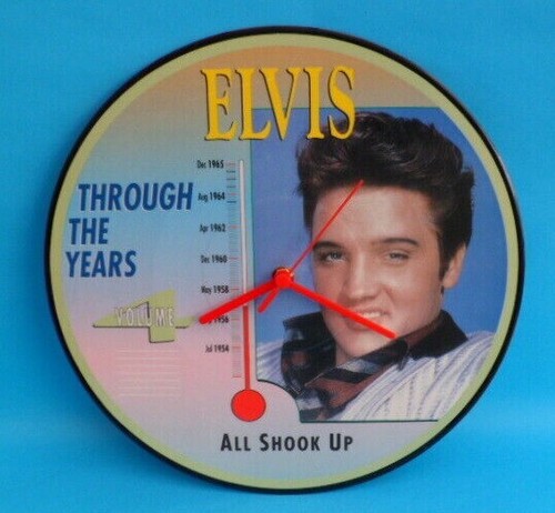 Elvis presley clock upcycled - elvis,