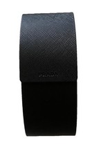 NEW Prada Saffiano Black Leather sunglasses CASE ONLY