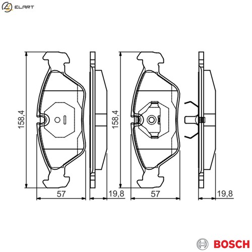 Brake pad set - 0, 986