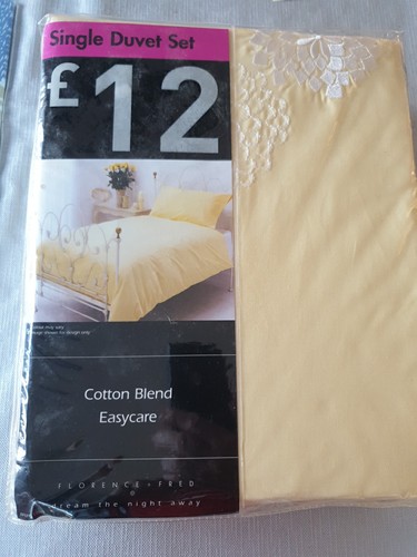 Single duvet set yellow - set,