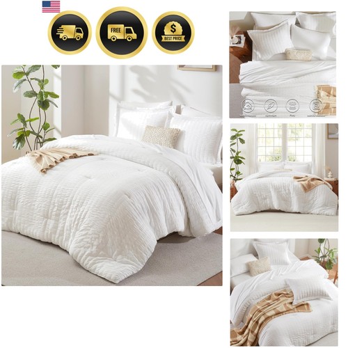 Queen comforter set white - set,