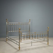 Antique Double Bed Polished