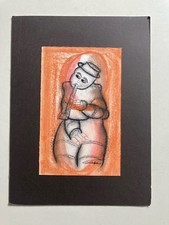 Vintage signed pastel - signed, &