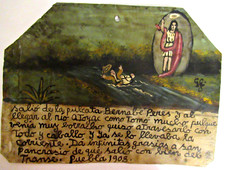 VTG HP MEXICAN TIN RETABLO SAN