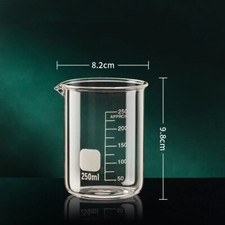 50ml - 1000ml Borosilicate Glass Beaker Lab Flask Measuring Cup Heat Resistant