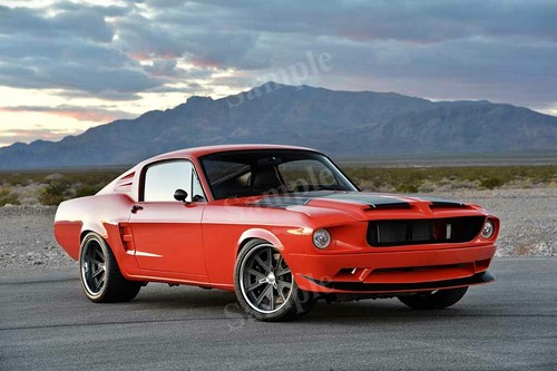 Retro vintage mustang - car, high