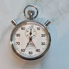 Vintage - Rare - HanHart Stopwatch 1/100 sec 30 Min Lever 13 Jewels, Rally-Cross