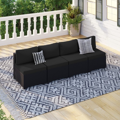 Piece black rattan - rattan, set