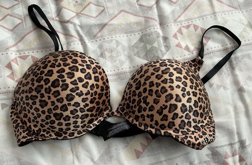 Brown print padded bra 34b - print,